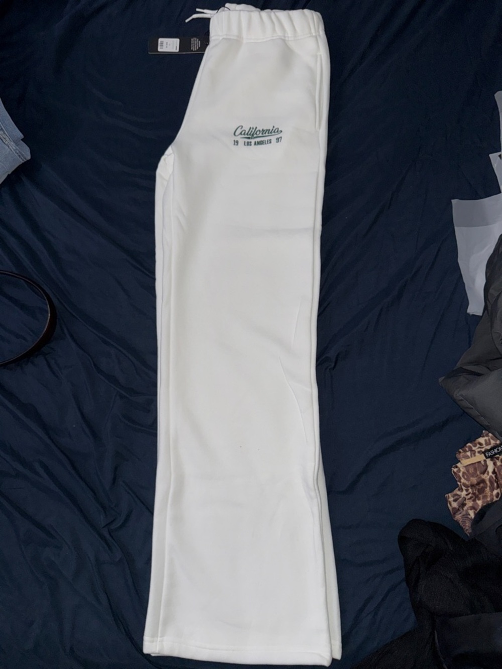 Fashion Nova White 'California' Women's Jogger Pants